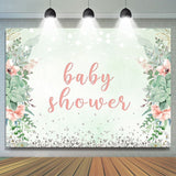 Load image into Gallery viewer, Lofaris Green Plant Glitter Baby Shower Backdrop for Photos