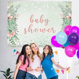 Load image into Gallery viewer, Lofaris Green Plant Glitter Baby Shower Backdrop for Photos