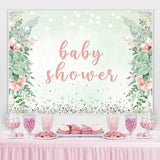 Load image into Gallery viewer, Lofaris Green Plant Glitter Baby Shower Backdrop for Photos