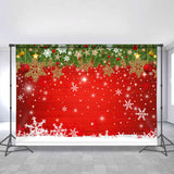 Load image into Gallery viewer, Lofaris Green Trees Decoration And Chrismas Red Wood Backdrop