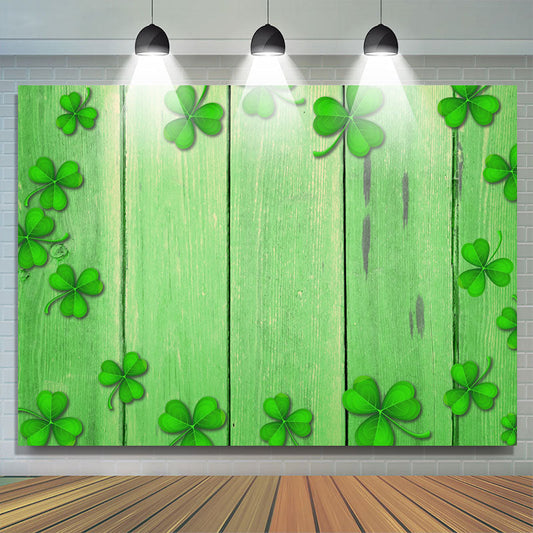 Lofaris Green Wooden Simple Happy St. Patrick’S Day Backdrops