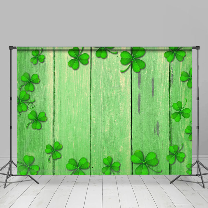 Lofaris Green Wooden Simple Happy St. Patrick’S Day Backdrops