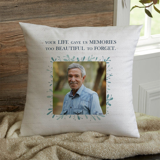 Lofaris Greeny Leaf Custom Pillow For Grandparents Memorable