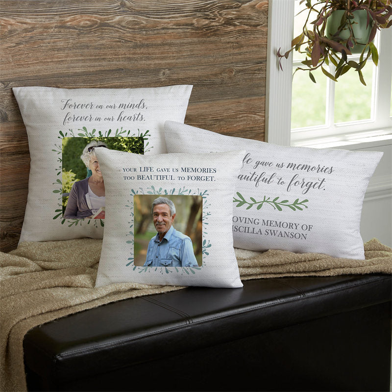 Lofaris Greeny Leaf Custom Pillow For Grandparents Memorable
