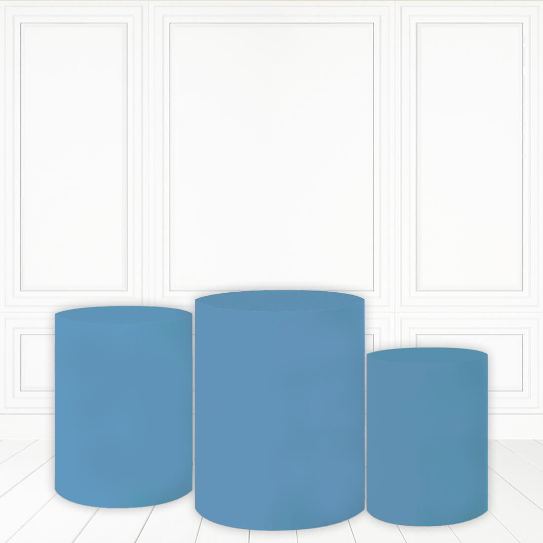 Lofaris Grey Blue Pedestal Cover Solid Color Cake Table