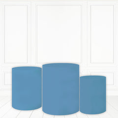 Lofaris Grey Blue Pedestal Cover Solid Color Cake Table