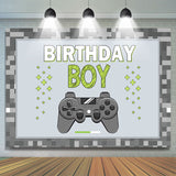 Load image into Gallery viewer, Lofaris Grey Game Machine Happy Birthday Party Backdrop For Boy