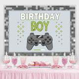 Load image into Gallery viewer, Lofaris Grey Game Machine Happy Birthday Party Backdrop For Boy