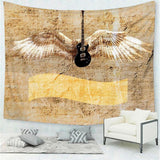 Load image into Gallery viewer, Lofaris Guitar And Wings Classic Fairytale Family Wall Tapestry