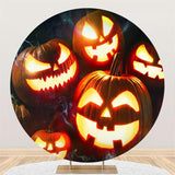 Load image into Gallery viewer, Lofaris Halloween Luminous Pumpking Custom Circle Backdrop