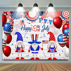 Lofaris Happy 4th Of July Red Blue Dwarf Independence Day Backdrop