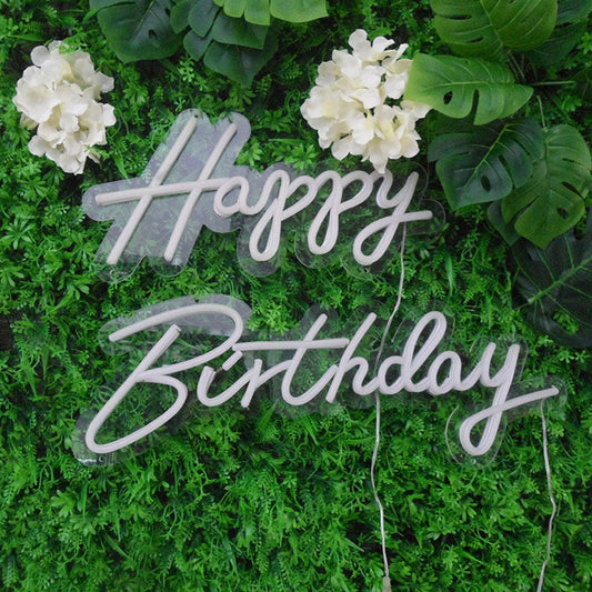 Lofaris Happy Birthday Large Neon LED Sign For Party Room Bar Deco