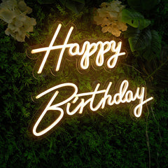 Lofaris Happy Birthday Large Neon LED Sign For Party Room Bar Deco