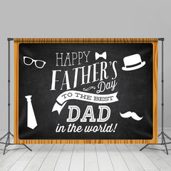 Lofaris Happy Fathers Day To The Best Father Black Backdrop for Party