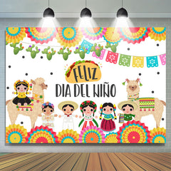 Lofaris Happy Feliz Dia Del Nino Theme Backdrop For Children