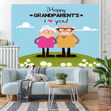 Load image into Gallery viewer, Lofaris Happy Grandparents Grass Land Love Holiday Backdrop