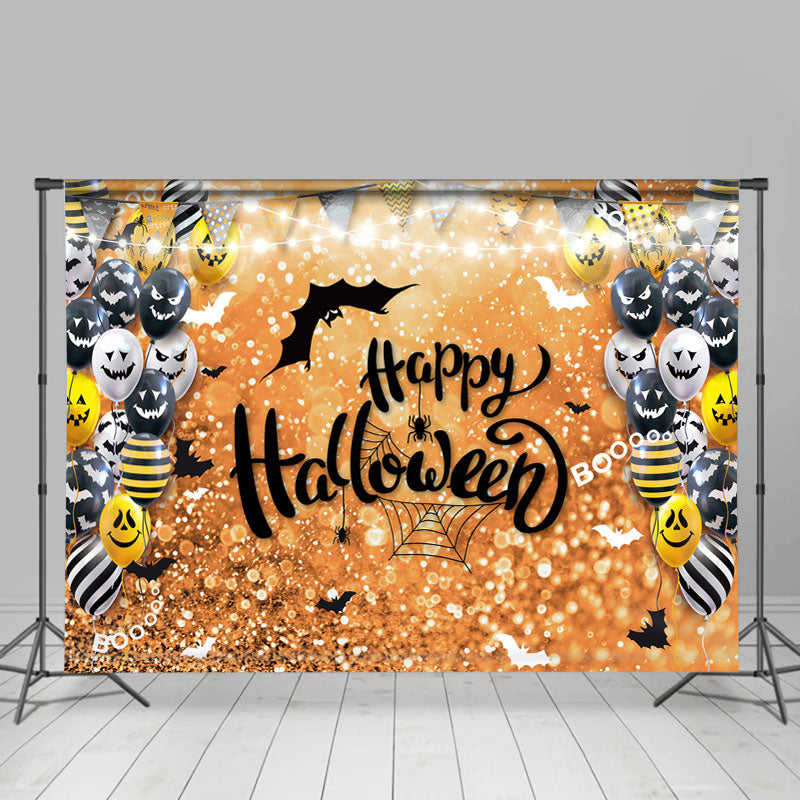Lofaris Happy Halloween Bokeh And Balloons Halloweem Backdrop