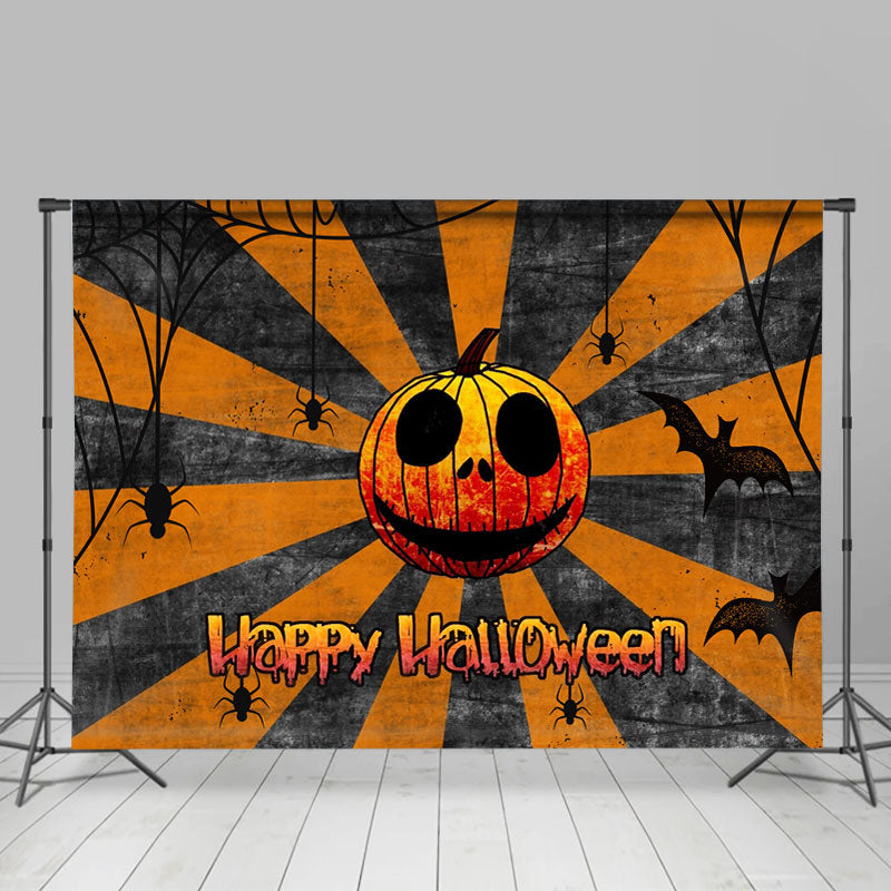 Lofaris Happy Halloween Pumpkin Decoration Backdrop for Party