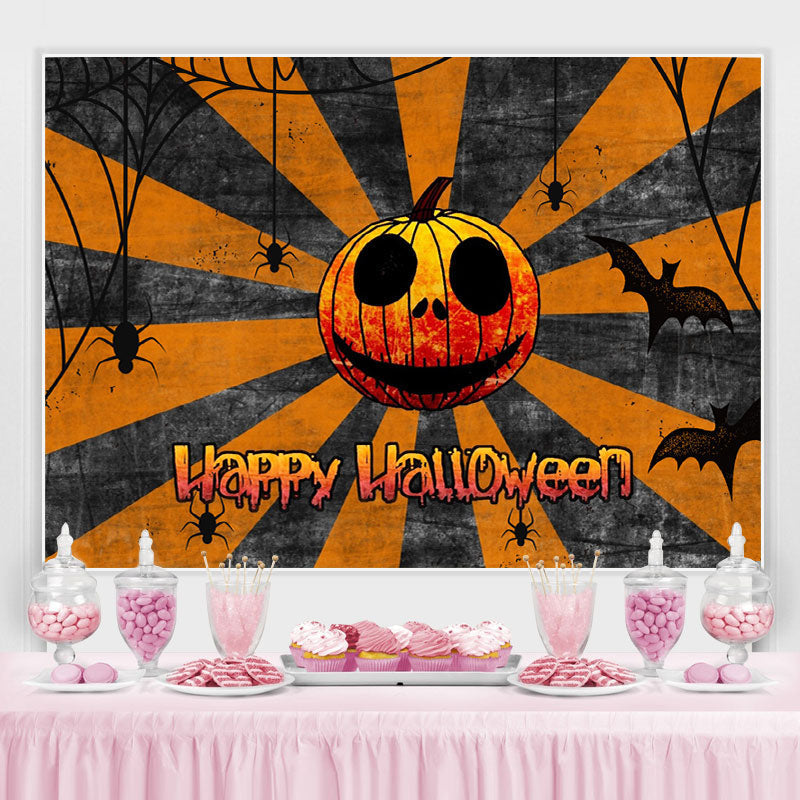 Lofaris Happy Halloween Pumpkin Decoration Backdrop for Party