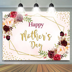 Lofaris Happy Mothers Day Pink and Red Roses Party Backdrop