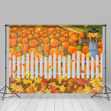 Load image into Gallery viewer, Lofaris Harvest Pumpkin Fields Scarecrows Maple Autumn Backdrop
