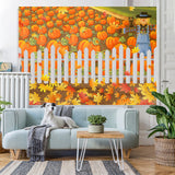 Load image into Gallery viewer, Lofaris Harvest Pumpkin Fields Scarecrows Maple Autumn Backdrop