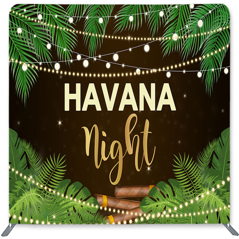 Lofaris Havana Night Leaves Double-Sided Backdrop for Birthday