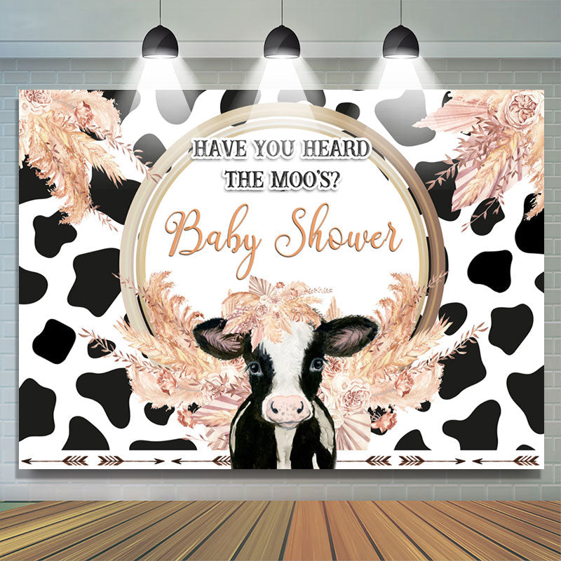 Lofaris Have You Heard The Moos Baby Shower Decoration Backdrop