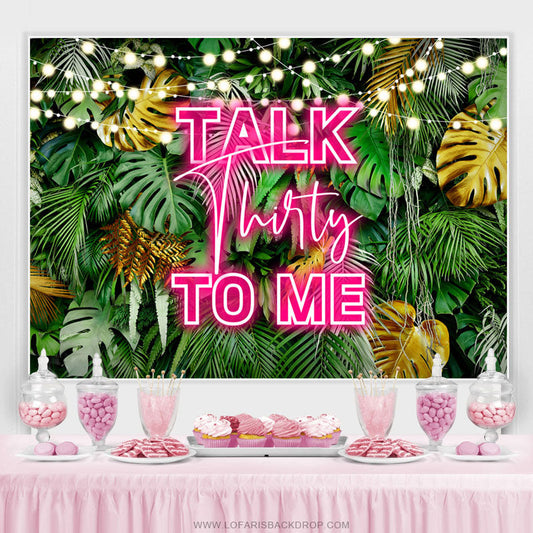 Lofaris Hawaii Night Talk Thirty To My Birthday Backdrop