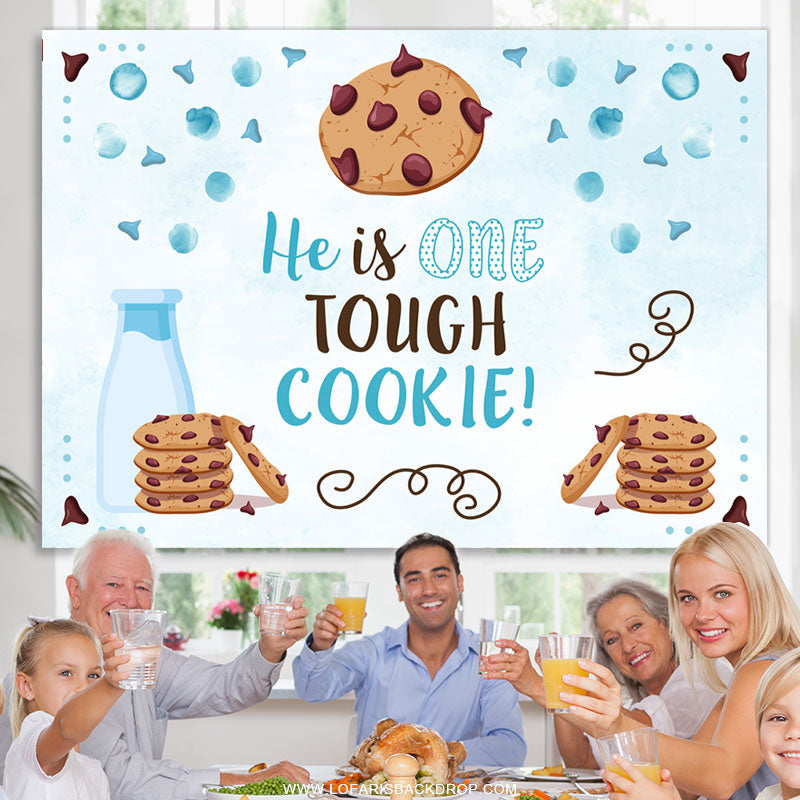 Lofaris He Is One Tough Cookie Happy Birthday Backdrop For Boy