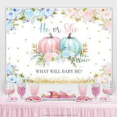 Lofaris He Or She What Will Baby Be Autumn Shower Backdrop