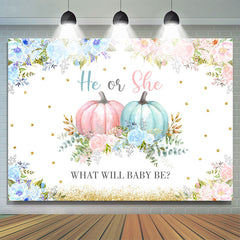Lofaris He Or She What Will Baby Be Autumn Shower Backdrop