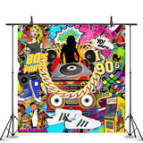 Load image into Gallery viewer, Lofaris Hip Hop 80S 90S Dance Themed Birthday Party Backdrop