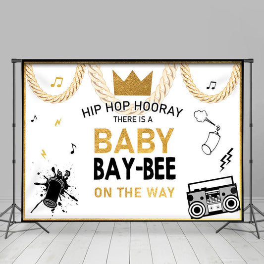 Lofaris Hip Hop Hooray 80S 90S Themed Baby Shower Backdrop