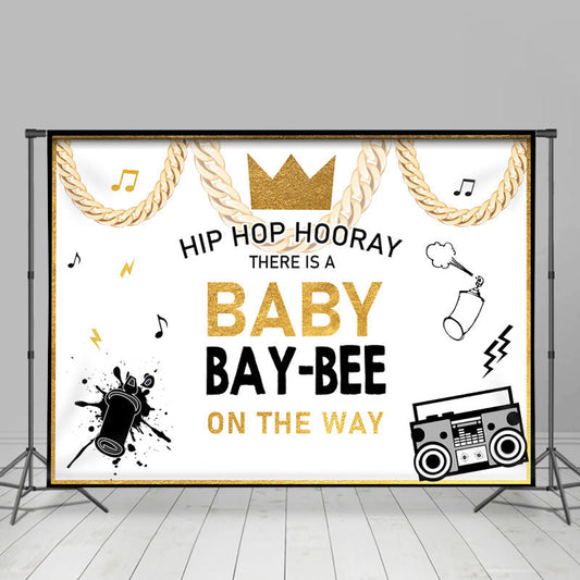 Lofaris Hip Hop Hooray 80S 90S Themed Baby Shower Backdrop