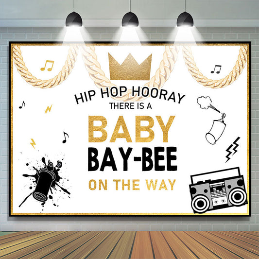 Lofaris Hip Hop Hooray 80S 90S Themed Baby Shower Backdrop