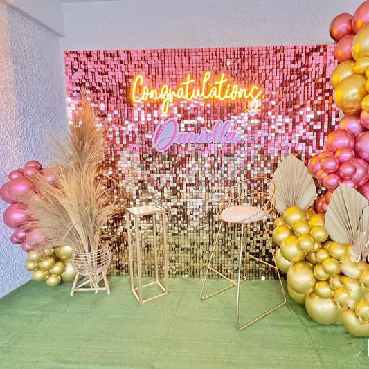 Lofaris Square Shimmer Wall Panels For Birthday Bridal Shower