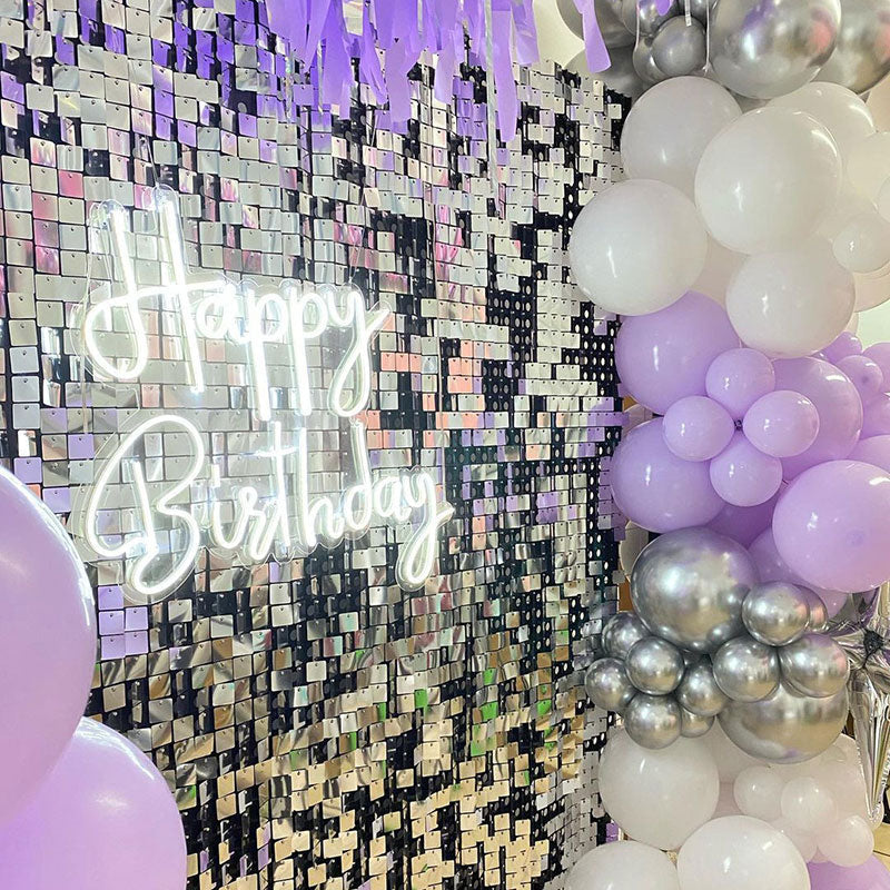 Lofaris Holiday Shimmer Wall DIY Sequin Backdrop For Retirement Birthday