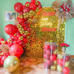 Lofaris Holiday Shimmer Wall DIY Sequin Backdrop For Retirement Birthday
