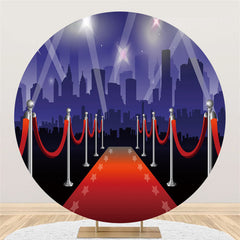 Lofaris Hollween Red Carpet Famous Round Holiday Backdrop