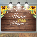 Load image into Gallery viewer, Lofaris Home Sweet Wooden Sunflower Housewarming Bakcdrop