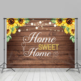 Load image into Gallery viewer, Lofaris Home Sweet Wooden Sunflower Housewarming Bakcdrop