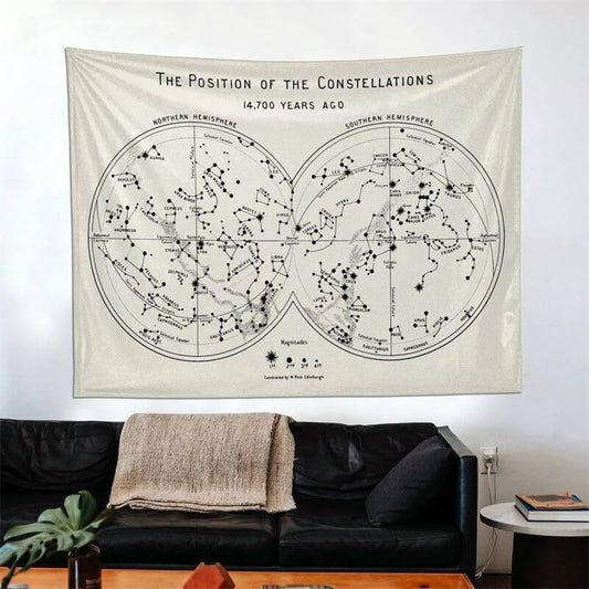 Lofaris Horoscope Black And White Divination Wall Tapestry