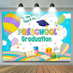 Lofaris Hot Air Balloon Preschool Graduation Backdrop