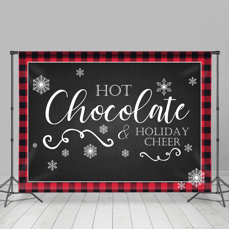 Lofaris Hot Chocolate And Holiday Cheers Up Winter Backdrop