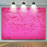 Load image into Gallery viewer, Lofaris Hot Pink Brick Themed Simple Happy Birthday Backdrop