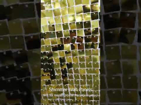 Gold Shimmer Wall Panels for Birthday Party Decorations