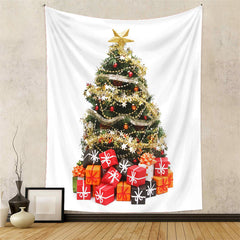 Lofaris Huge Glitter Tree With Gifts Christmas Wall Tapestry
