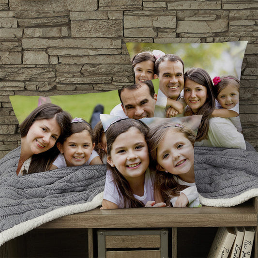 Lofaris Huge Photo Personalized Pillow For Family Kids Gift