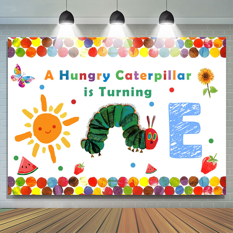 Lofaris Hungry Caterpillar Is Turning One Birthday Backdrop